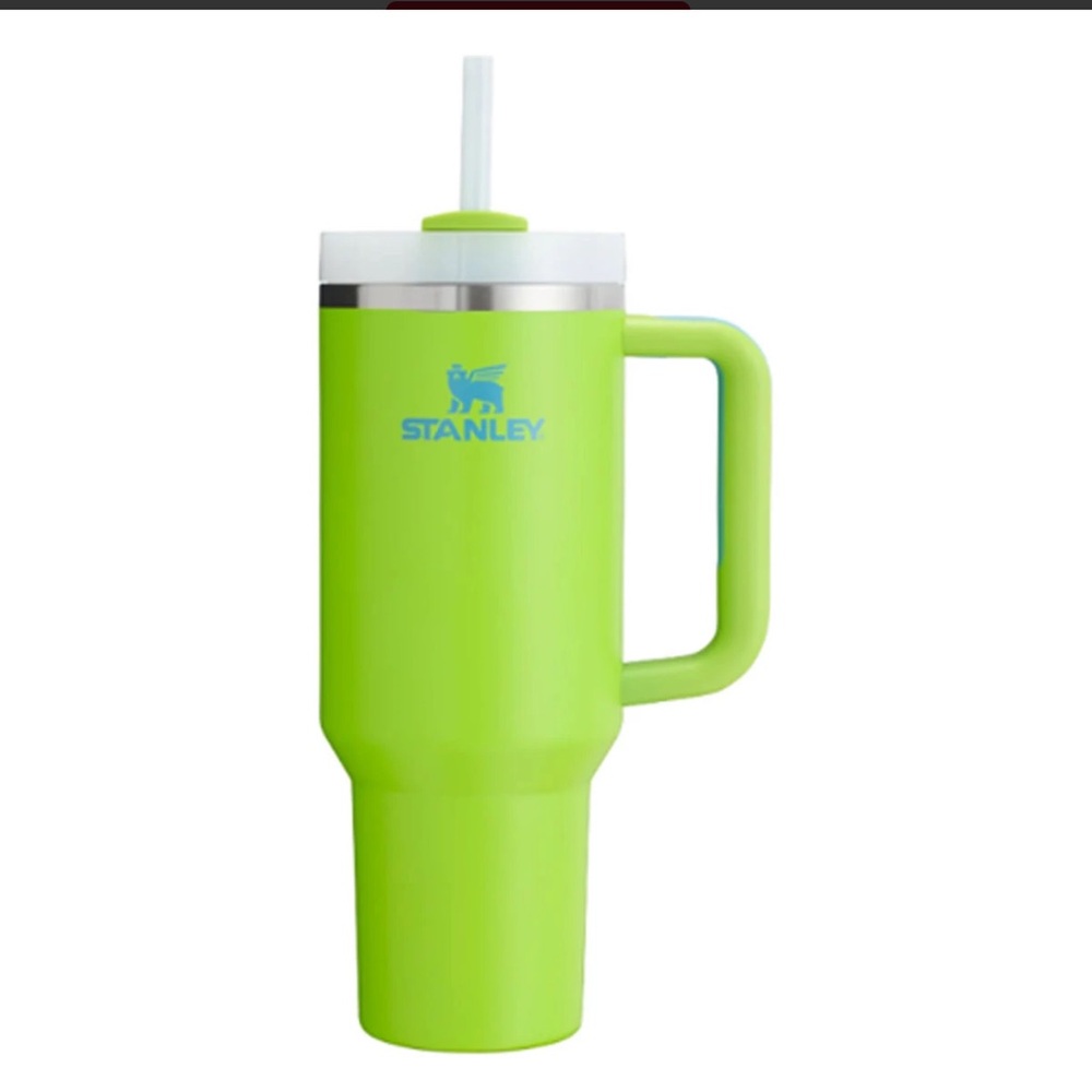 Bright Lime Stanley Authentic The 40 Oz Quencher H2.0 Flowstate Tumbler NWT